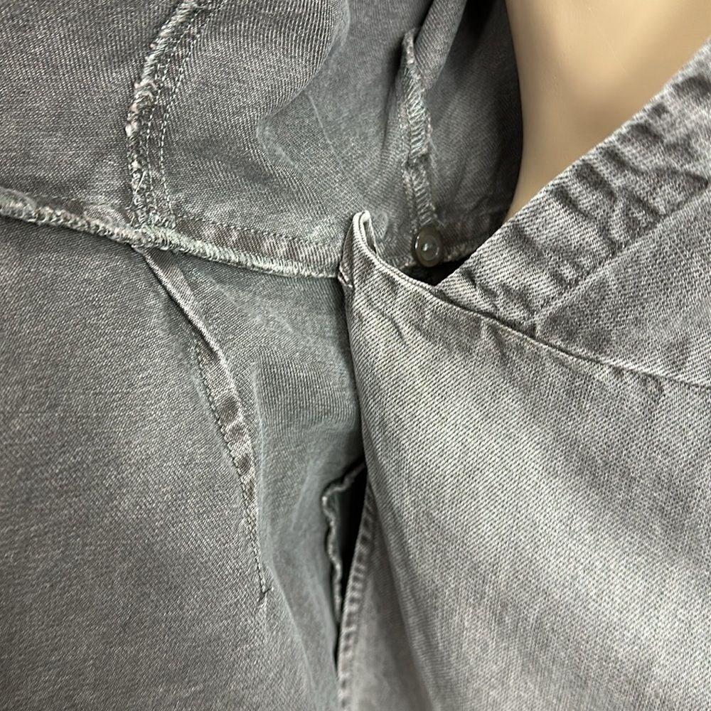 Young Fabulous & Broke Washed Gray Denim Wrap Mini Dress - Picture 8 of 16